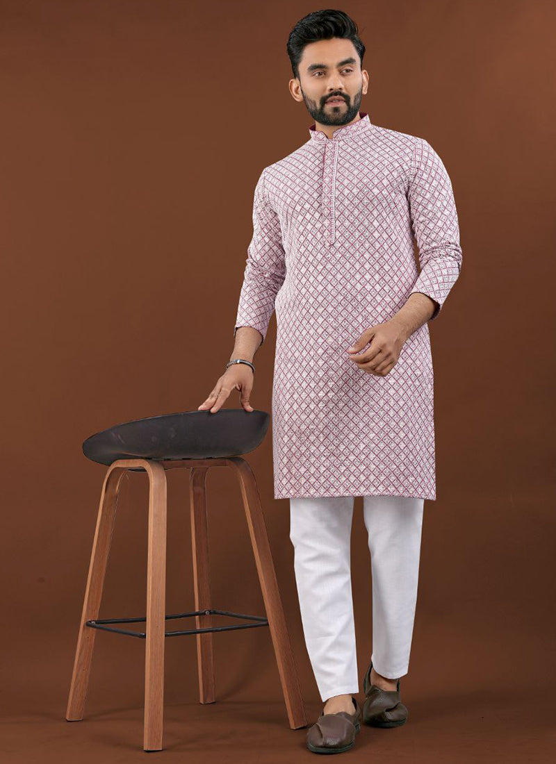 Pink Heavy Kurta Pyjama