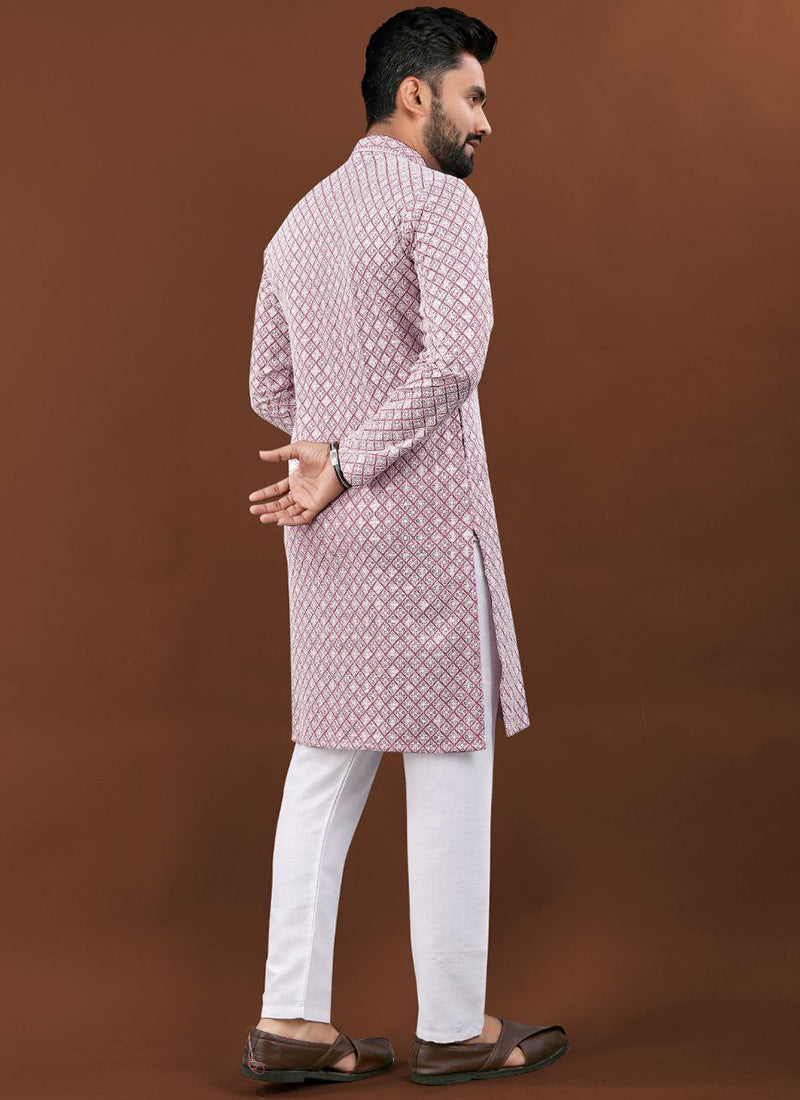 Pink Heavy Kurta Pyjama