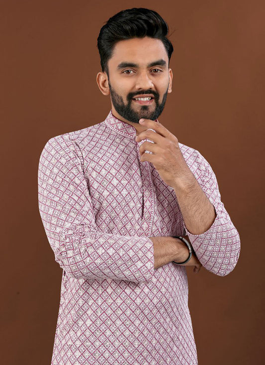 Pink Heavy Kurta Pyjama