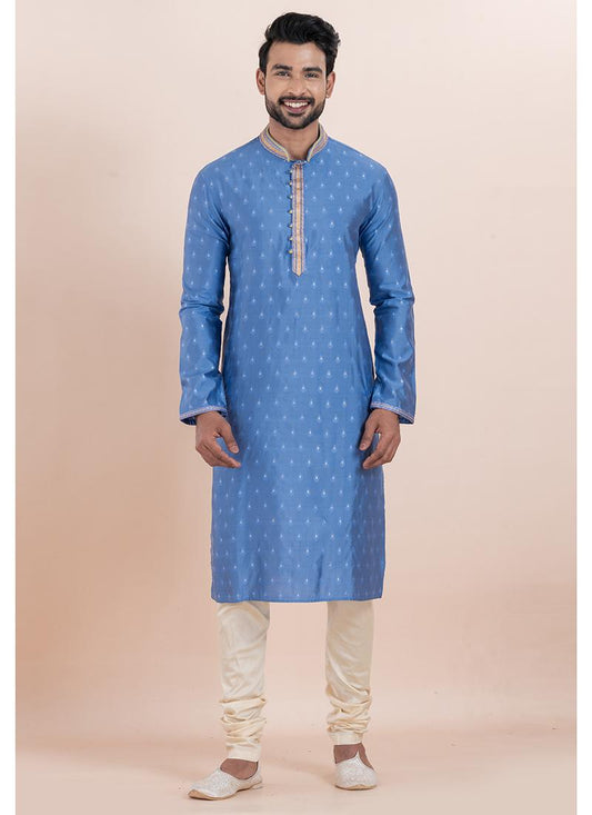 Sky Blue Silk Kurta Pyjama (kopie)